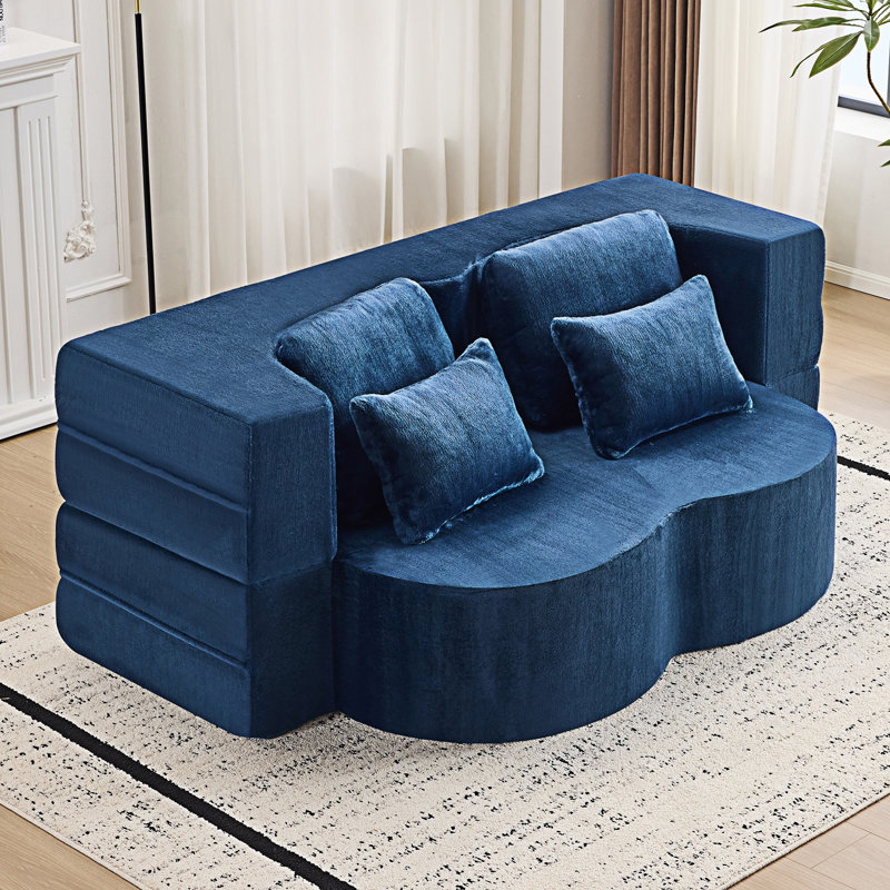 Canapé-lit pliable convertible, Bleu