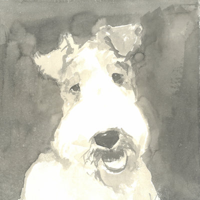 Sepia Modern Dog VI by A Very Modern Dog - Wrapped Canvas Painting