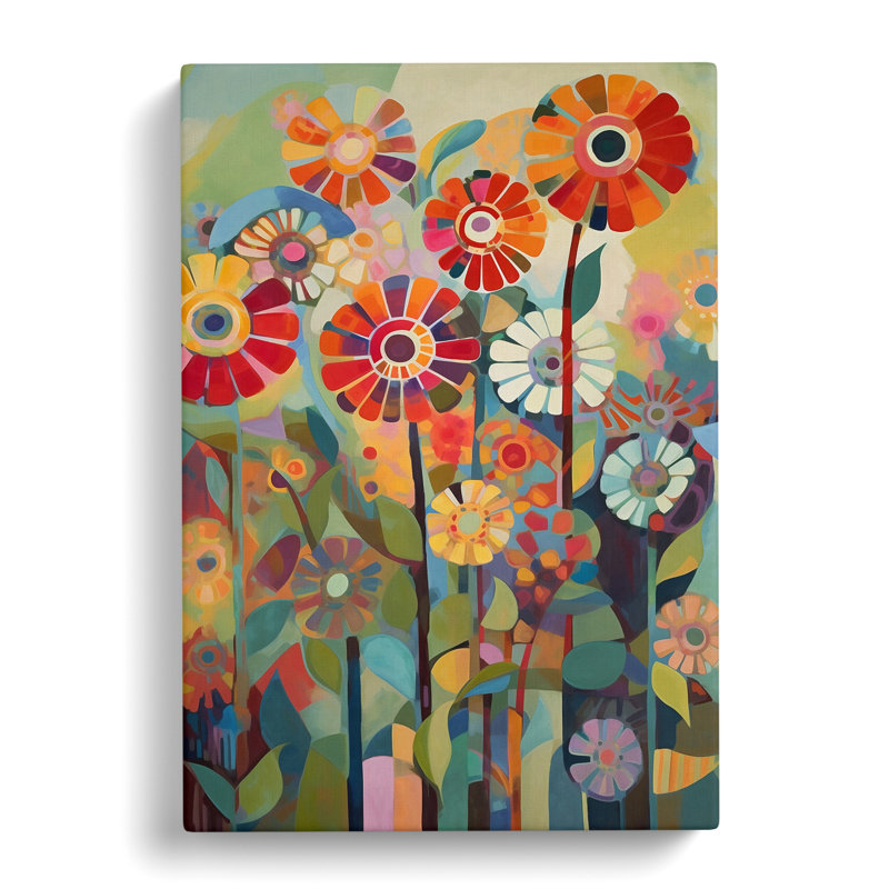 Manya Flowers Retro Vol.10 - Wrapped Canvas, 50cm H x 35cm W x 3cm D
