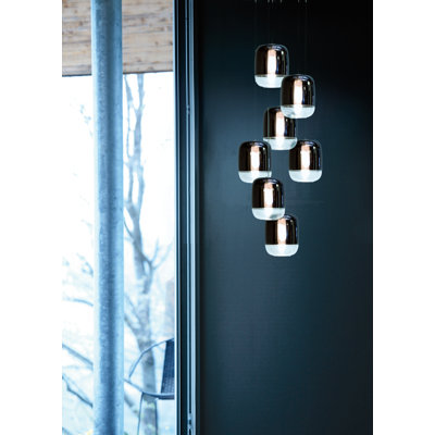 Gong 7 - Light Chrome Cluster Pendant