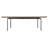 Extendable Solid Wood Top Metal Base Dining Table