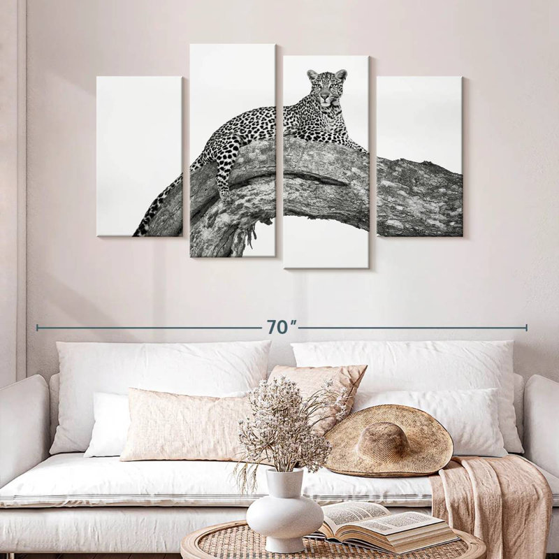 Resting African Leopard, H 32 po x l 52 po