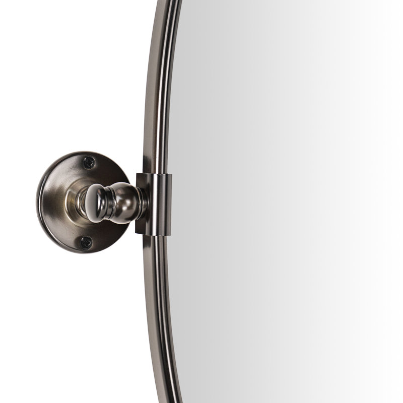 Miroir de salle de bain mural Luecinda, 30 po x 20 po, Bronze frotté à l'huile