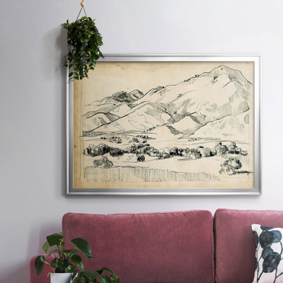 Toile de montagne montrée I, toile tendue avec châssis