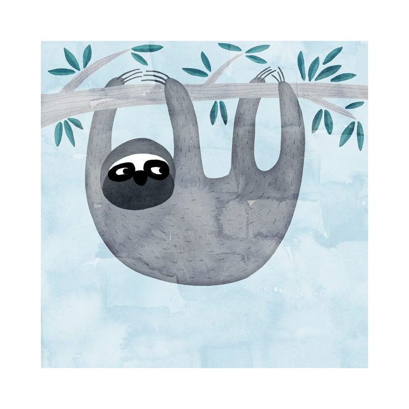 Sloth by Nic Squirrell - Wrapped Canvas Gallery-Wrapped Canvas Giclée, 30.48 cm H x 30.48 cm W