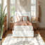Lit plateforme tapissier à profil bas avec un design moderne et un assemblage facile, parfait pour les chambres contemporaines.-1230340105-1230340111