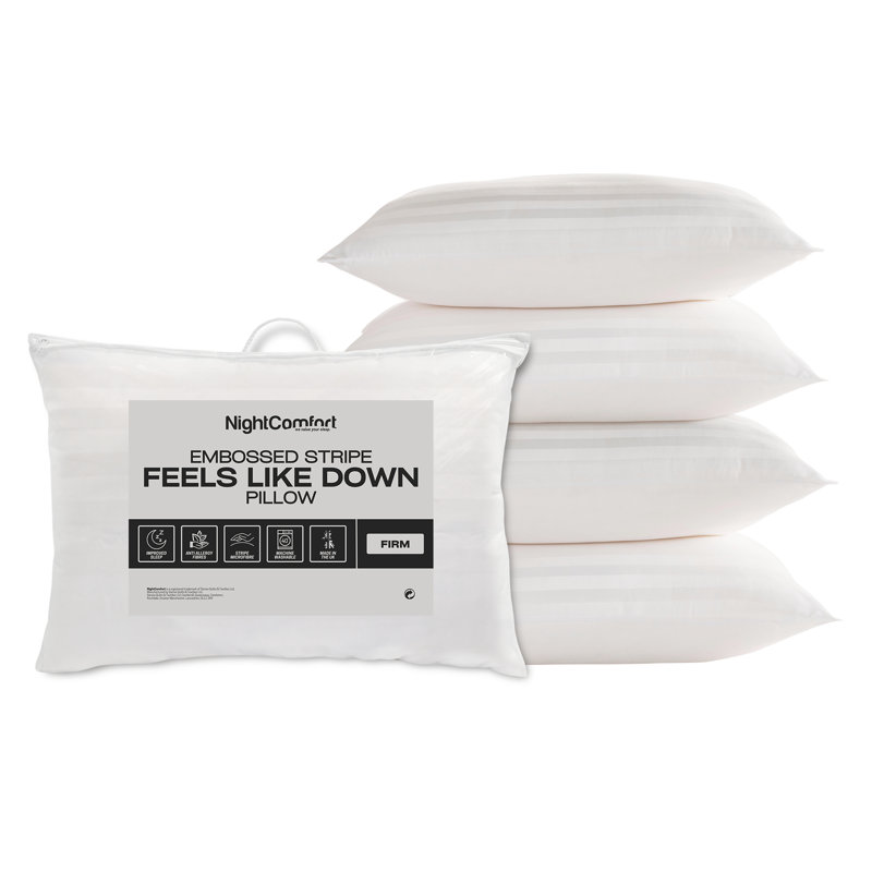 NightComforts Hollowfibre Firm Support Pillow