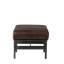 Banc rembourré en cuir véritable Penina-706929648