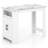 Bar Table Faux Marble Pub Table with 7 Hanging Hooks Compartment