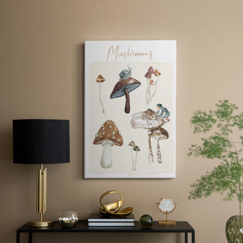 Tableau des champignons - galerie Cavas sur mesure, H 18 po x l 12 po