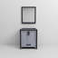 Meuble-lavabo gris foncé 30 po X 22 avec miroir 28 et armoire de rangement extensible-121054506