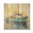 Yellow And Blue Harbor Dawn Fishing Boat - Coastal Boat On Wood Print-1468880668