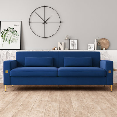 Lucian Luxe Sofa with Gold Accents
