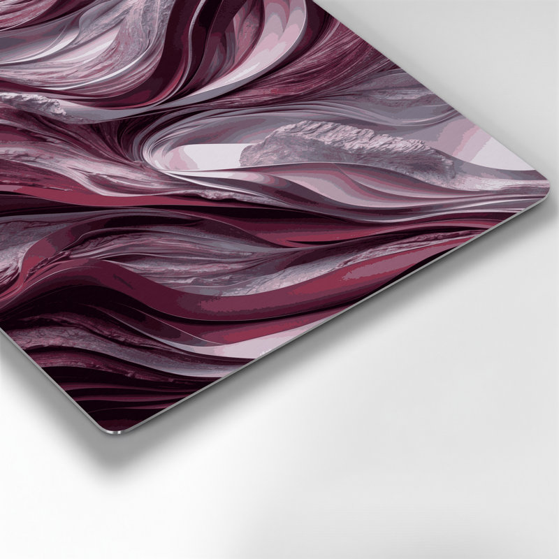 Abstrait paysage, art mural en métal brun 75, H 20 po x l 30 po