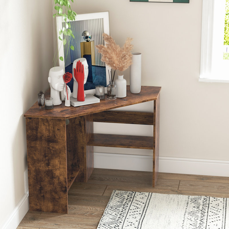 Naason Computer Desk, Rustic Brown