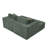 Full Compressed Corduroy Upholstered Double Chaises Loveseat - No Assembly Needed