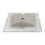 Comptoir de meuble-lavabo simple blanc rectangulaire 30,2 "x 18,5" avec 1 trou de robinet et trop-plein (lavabo seulement)