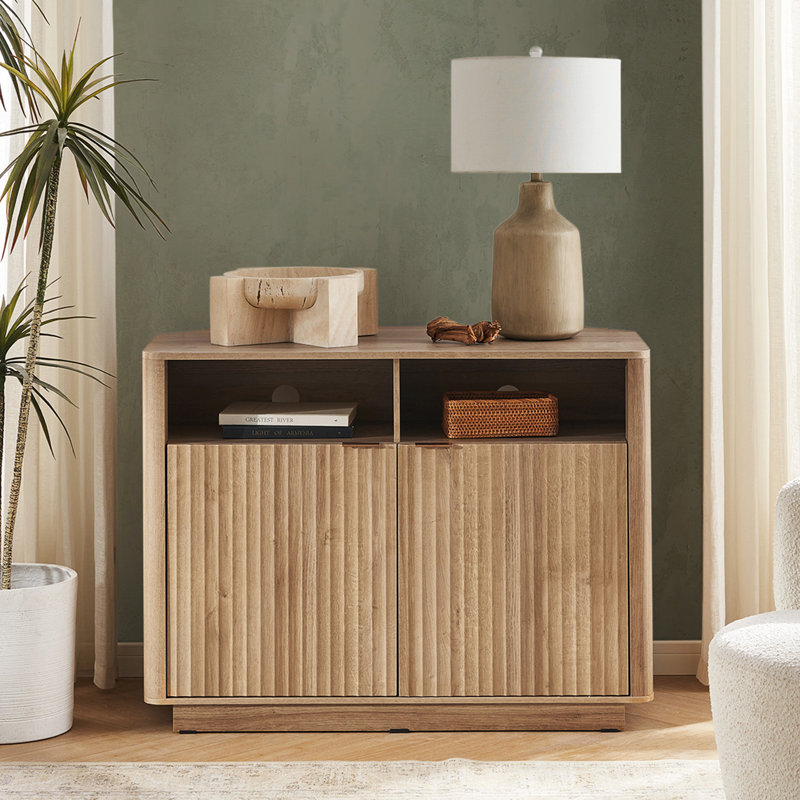 Dorcus TV Stand for TVs up to 50", Golden/Oak