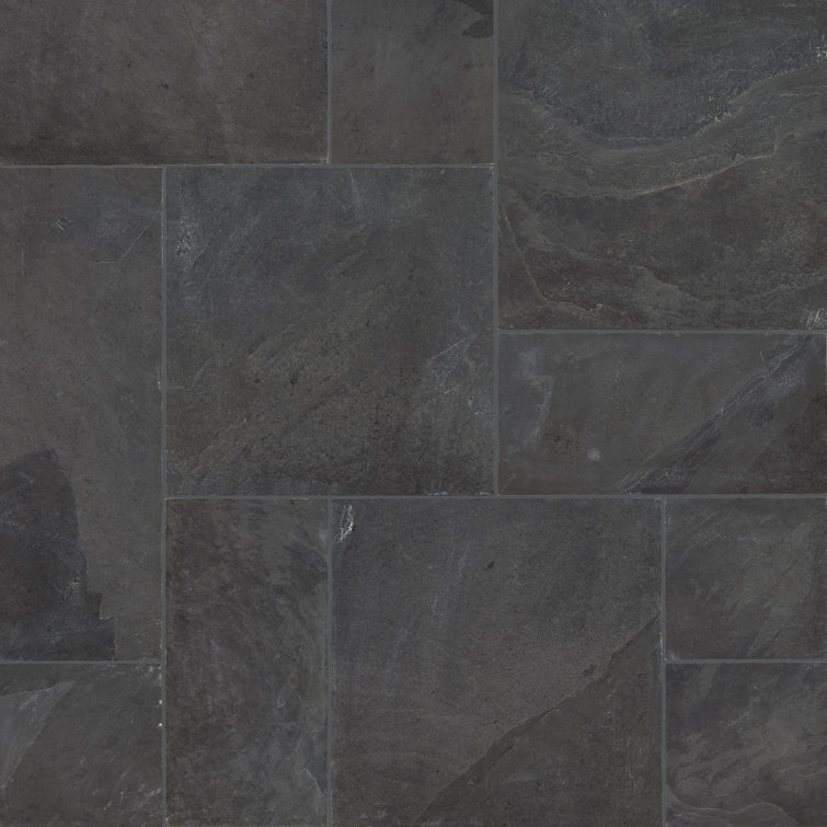 black tile floor texture
