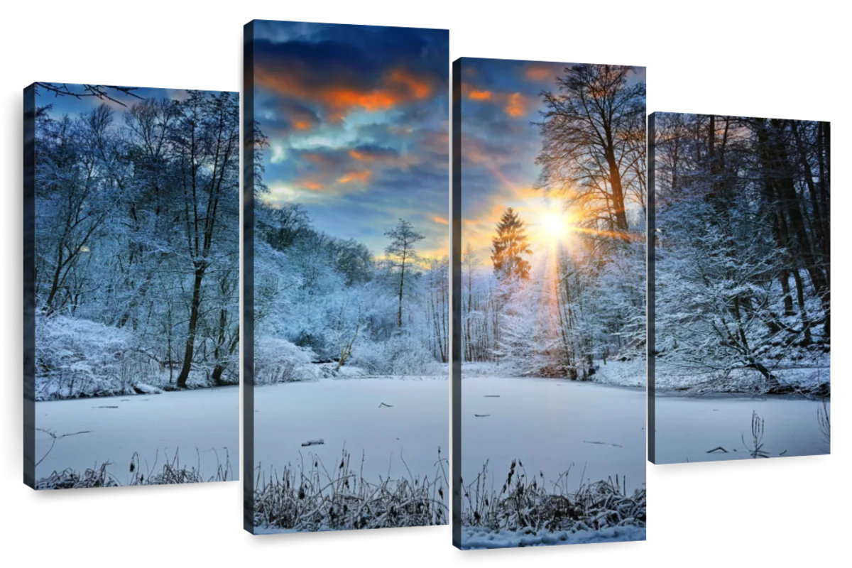 Millwood Pines Alvord Forest Winter Scene | Wayfair