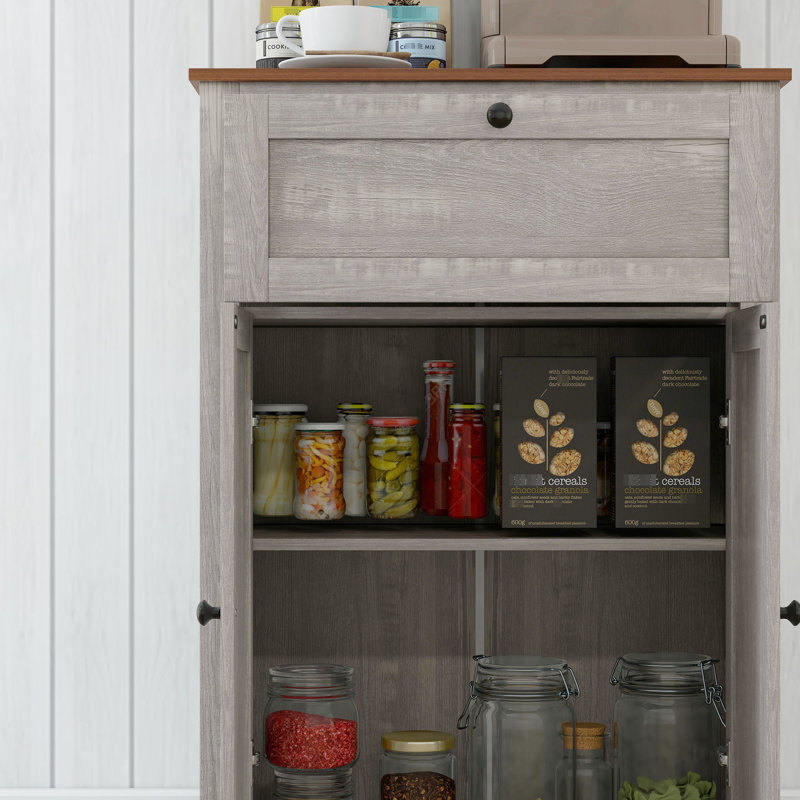 Gray Cupboard, Sideboard With Double Doors, Drawer And Adjustable Shelf. For Bedroom & Living Room. . 23.5" X 11.75" 34.5 Accent Cabinet, Gray. Bedroom, Tipping. 23.5"W 11.75"D 34.5"H