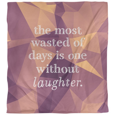 Housse de couette simple avec citation inspiration de rire