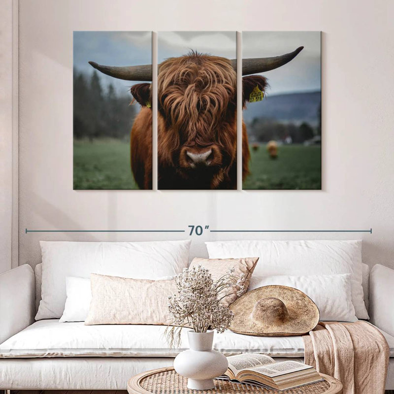 German Highland Cow, 32" H x 50" W