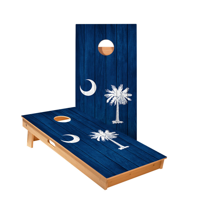 South Carolina Flag Star Cornhole Boards