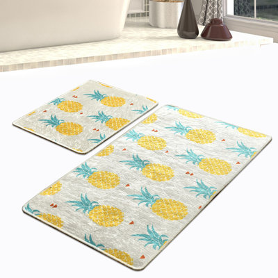 Premium Bathmat Set (2 Pieces), Non-Slip Polyester, 19.7 x 23.6 inches & 23.6 x 39.4 inches | Antiallergic, Dust & Stain Repellent, 700 Gr/m² | Machine Washable, Perfect for Home Bathroom Décor
