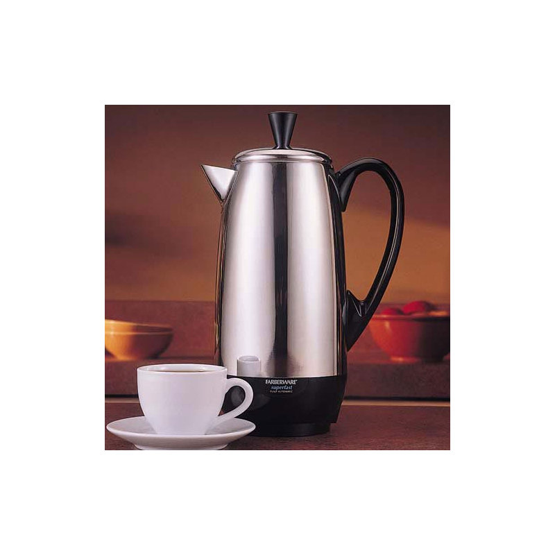 Farberware 8 cups Black/Silver Percolator