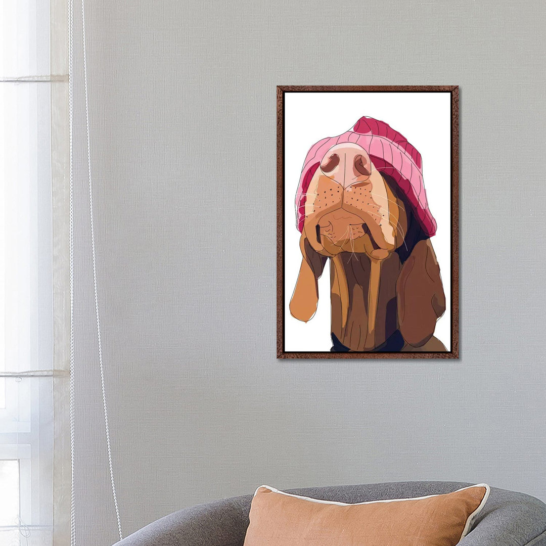 Hipster Vizsla von Sketch And Paws - Gallery-Wrapped Canvas Giclée on Canvas