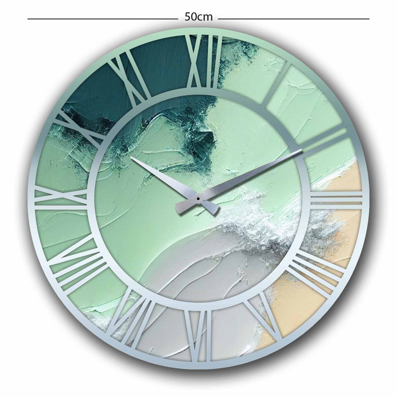 Horloge murale élégante Elegant, 19,7 pouces de diamètre | 100% panneau de fibres à densité moyenne, épaisseur: 0,2 pouce | Design minimaliste élégant pour la décoration de la maison et du bureau | Parfait pour le salon, la chambre à coucher et la cuisine
