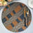 Taveras Round Beaded Placemats Set of 2 with Multicolor Plaid Design for Dining & Christmas Decor