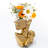 Gold Glazed Ceramic Face Bust Statue Vase, Artistic Planter for Home Office Tabletop Display