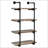 Black And Rustic Oak 4-Tier Wall Shelf-2020445216-2020445218