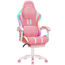 Hoffree Gaming Chair with Bluetooth Speakers and LED Lights