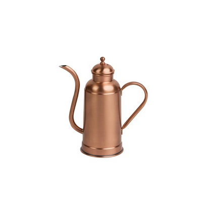 Matte Solid Copper Olive Oil Dispenser – 600ml Drip-Free Pourer For Kitchen, Cooking & Dining