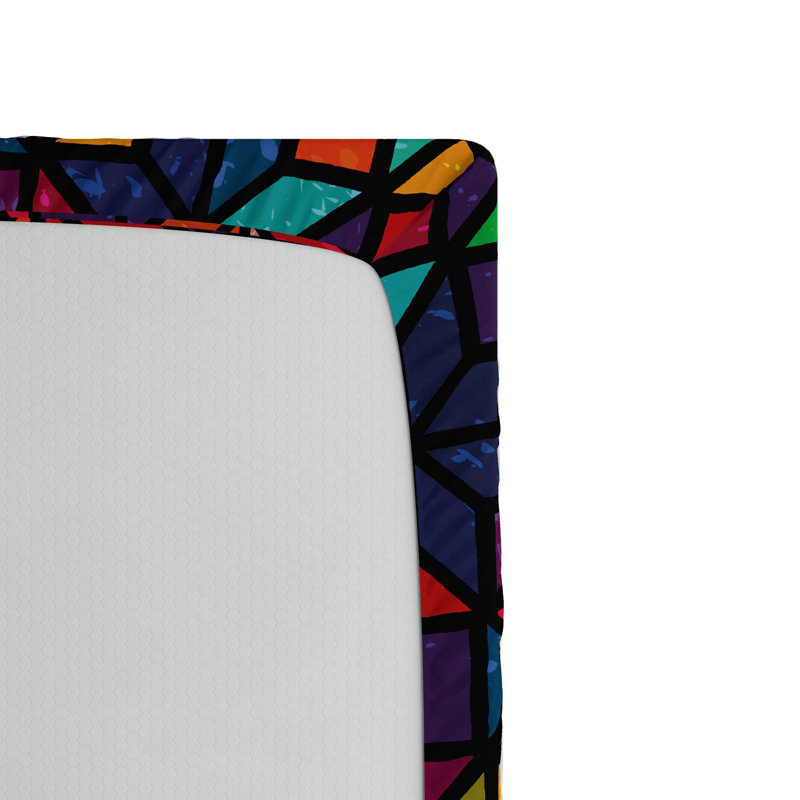 Microfiber Geometric Fitted Sheet, Full Fitted Sheet