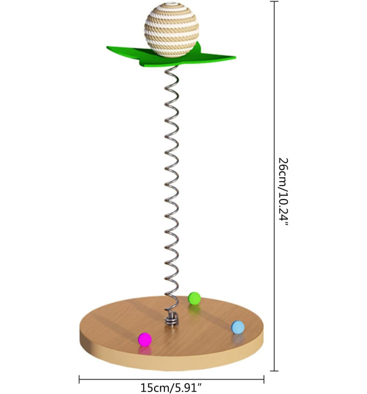 Jouet interactif pour chat - Boule à gratter en sisal