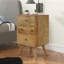 Leonardo 36cm W Solid Wood Bedside Table