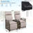 2 - Person Seating Recliner Outdoor Chaise Lounge Set With Storage And Cushions-1052418901