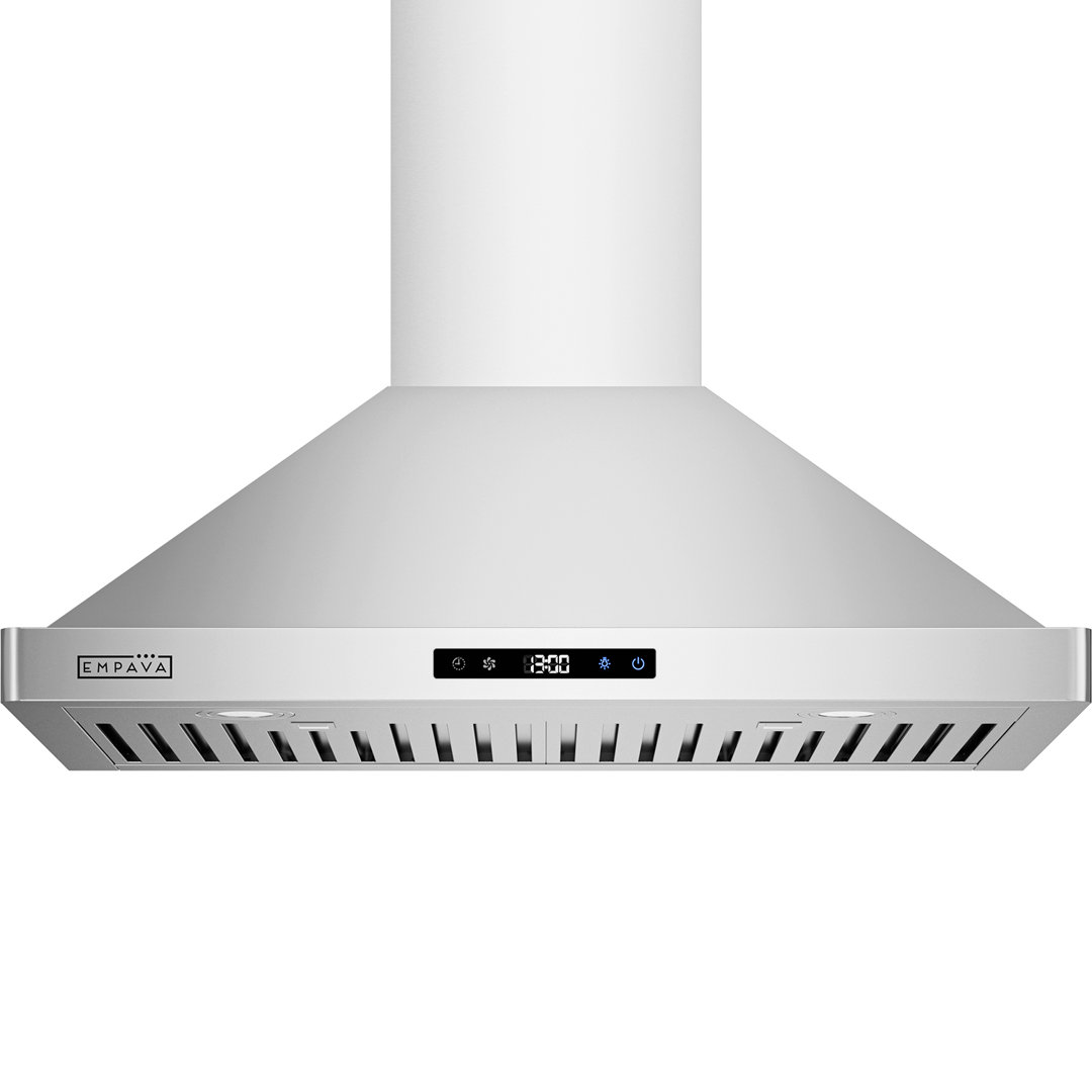 Empava 30" Stainless Steel 400 CFM Convertible Wall Range Hood with Baffle Filter Empava