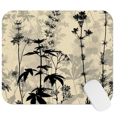 Botanical Garden Dreams II Modern Gaming Cute Office Laptop Desk Pad Gift Mat Square Rectangle Non-Slip Mousepad