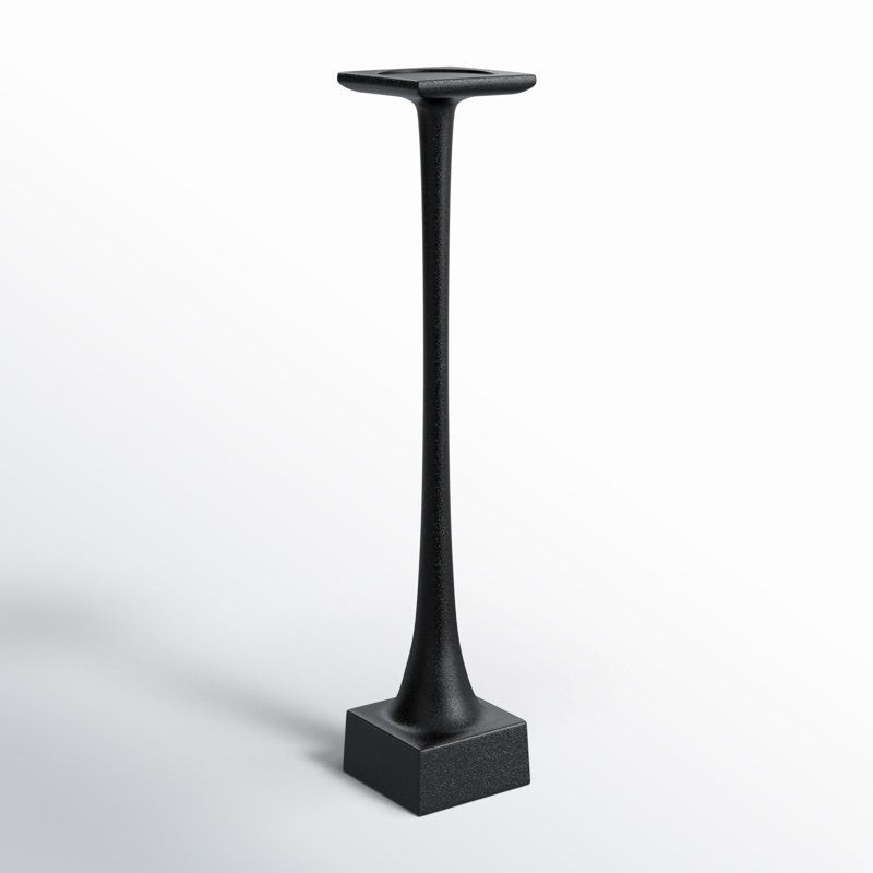 Aluminum Tabletop Candlestick, Black, 18" H x 5" W x 5" D