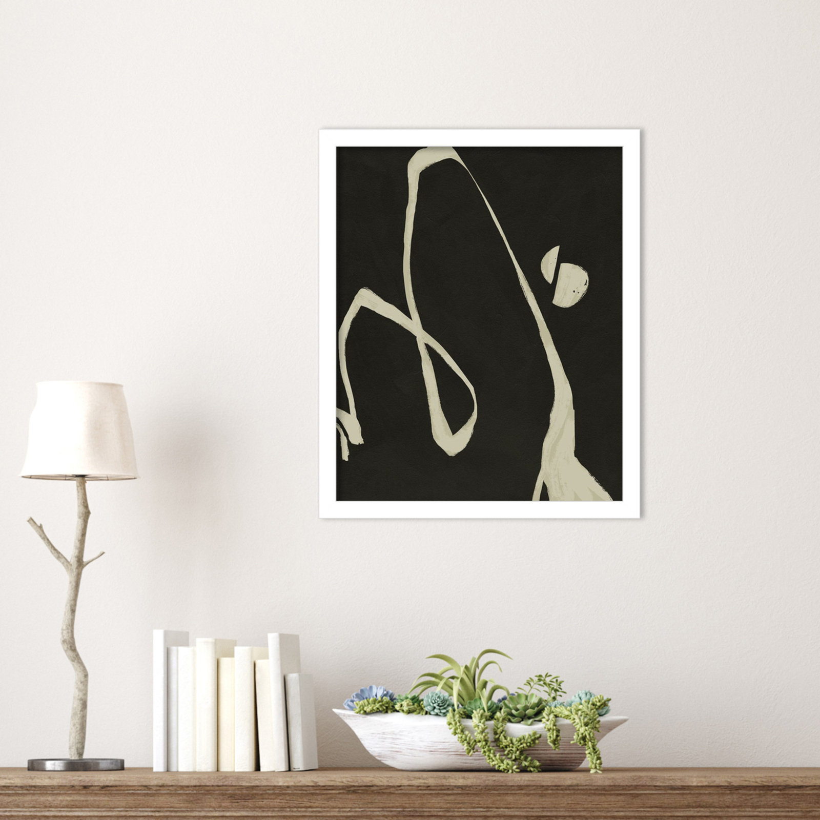 Neutral Spring II Print by Jacob Green, White, 17" H x 14" W x 1" D