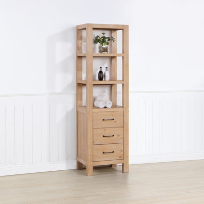 Armoire de salle de bain en bois massif Moana