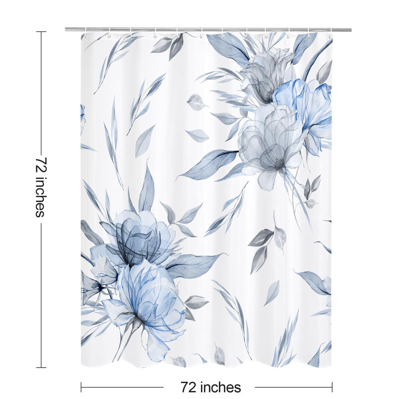 Rideau de douche Boho, Bleu