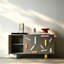 Console Mid-Century à trois portes-1063895974