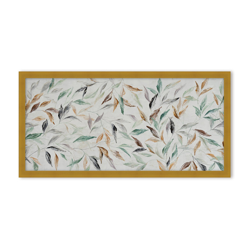 Nature Inspired "Kaleidoscope Fall" Canvas Wall Art By , 12" H x 24" W, Framed Canvas, Brown