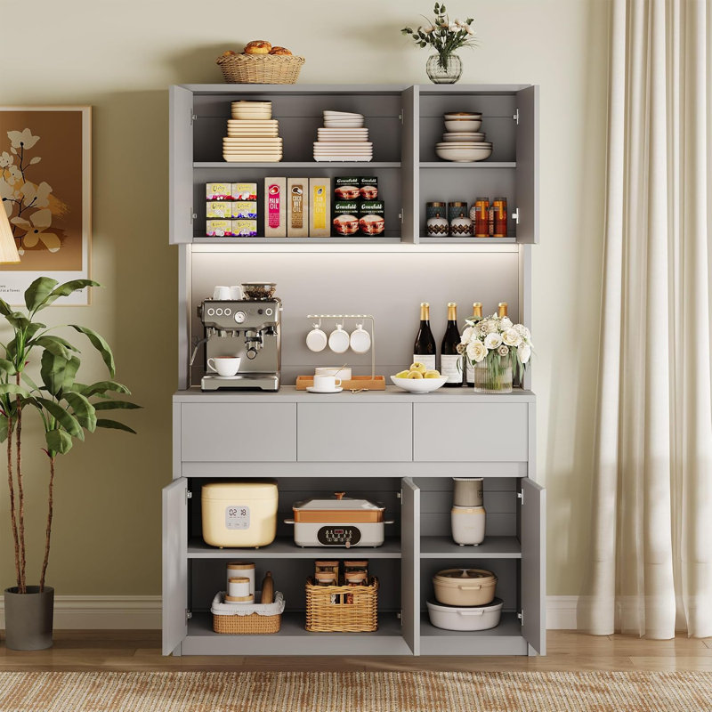 70.1cm Kitchen Pantry, Grey